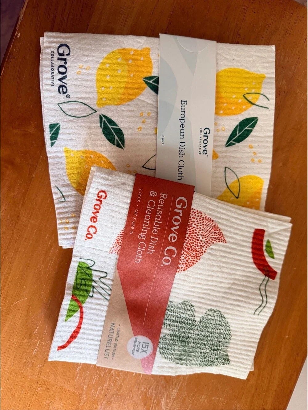 Grove Co. European Dish Cloths, Reusable Kitchen Towels, 2 Pack
